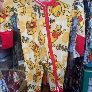 BAMBOO Kids One Piece - Red and Yellow Pooh Design